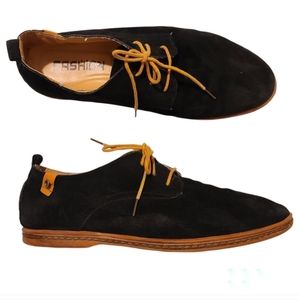FASHION Suede Lace up Men's Black Oxford shoes Size 11.5